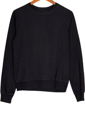 APC 100% Cotton Plain Crewneck Sweater in Black XS